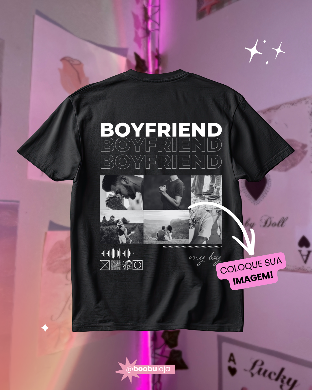 Camisa BOYFRIEND personalizável oversized