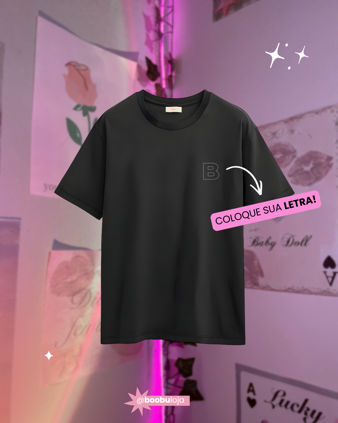 Camiseta GIRLFRIEND personalizável oversized