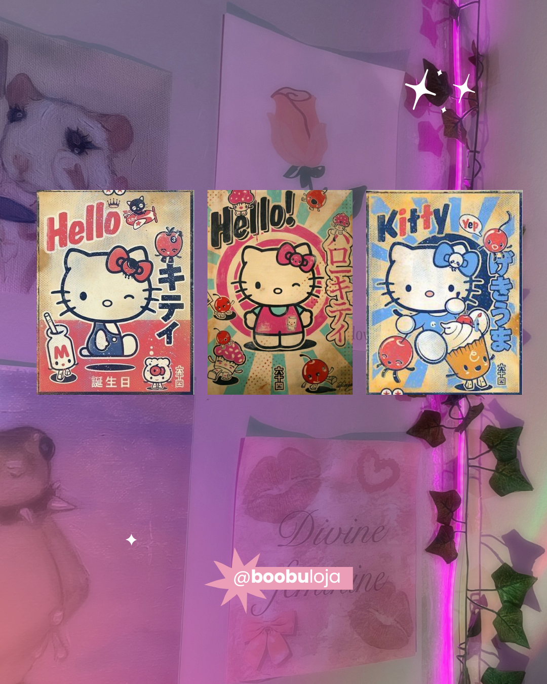 Kit Hello Kitty Vintage placa