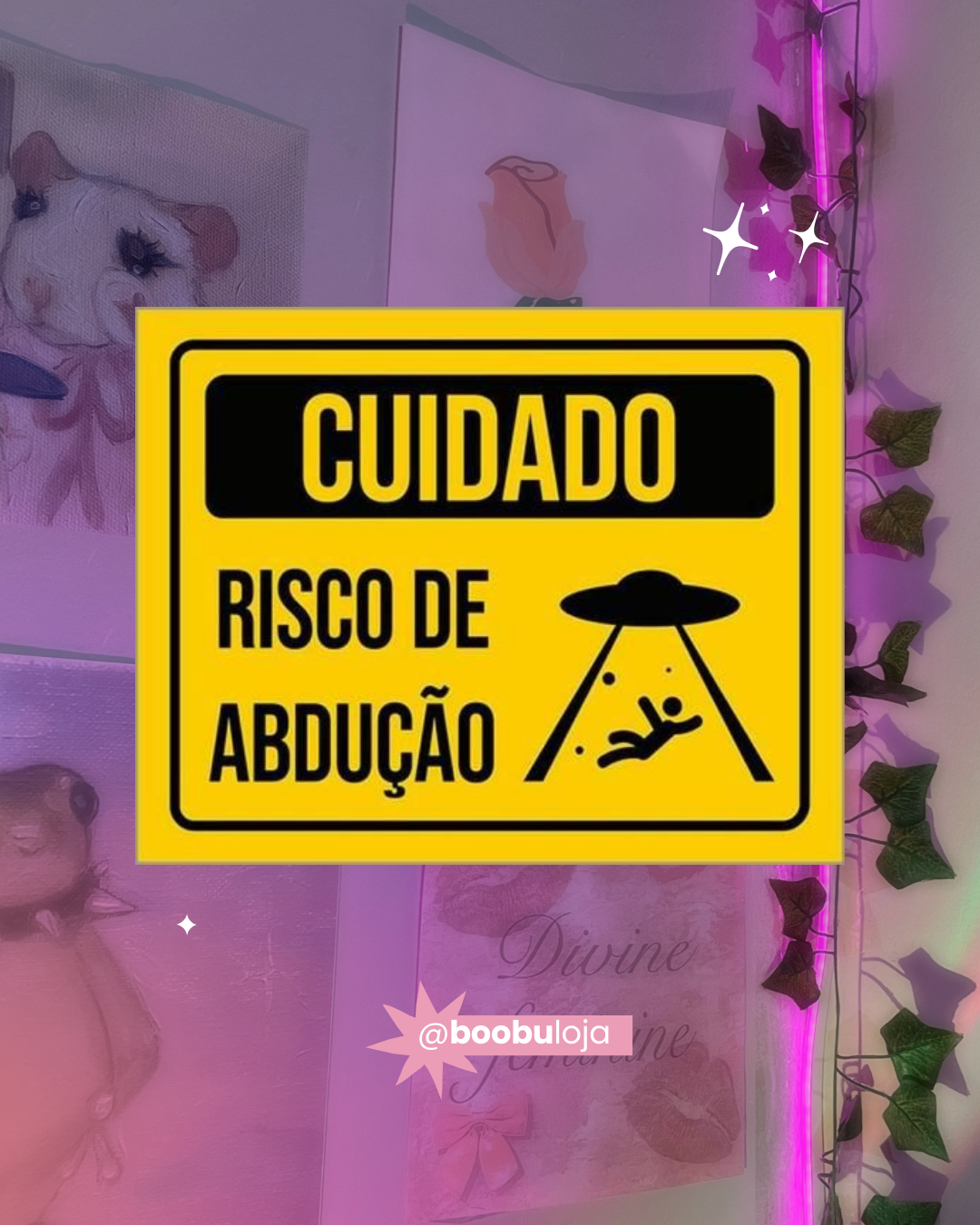 Placa cuidado risco de abdução