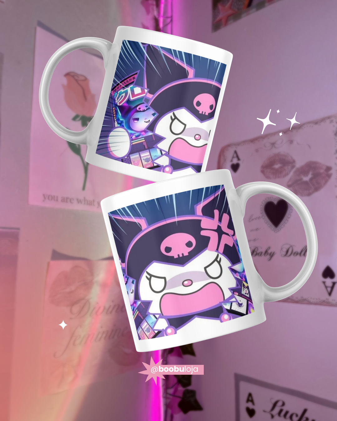 Caneca Angry Kuromi