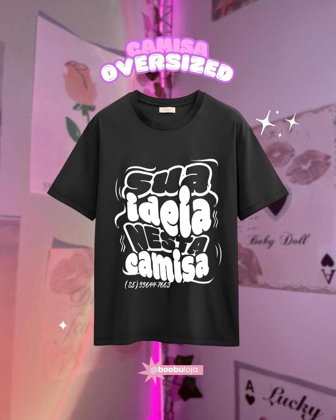 Camisa Oversized personalizável