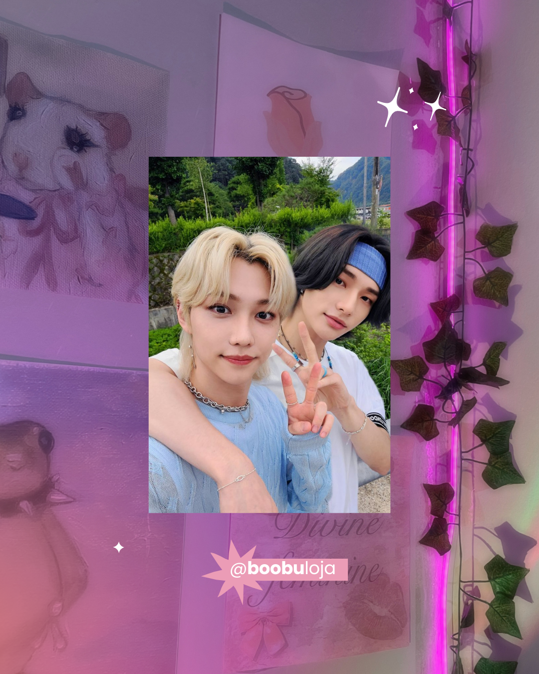 Placa Felix e Hyunjin