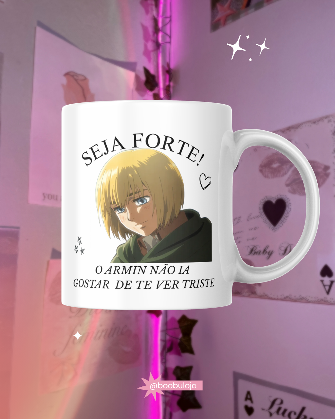 Motivacional ATTACK ON TITAN caneca