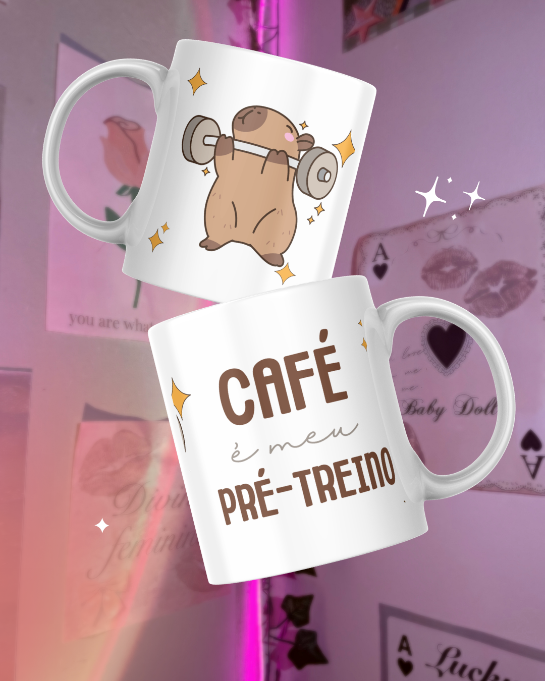 Caneca capivara pre treino