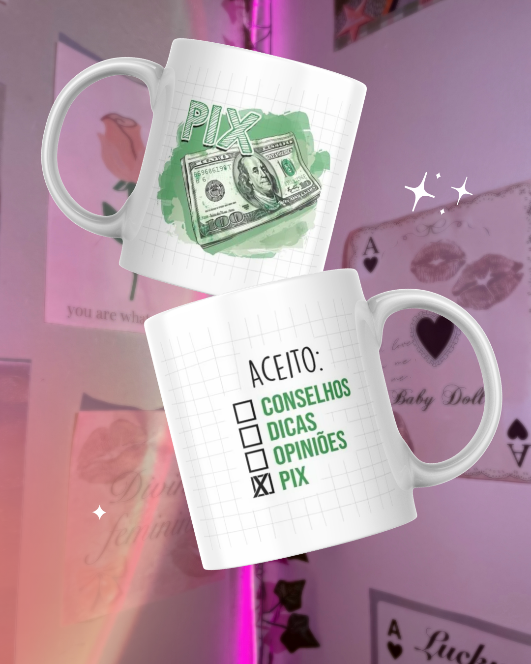 Caneca aceito pix