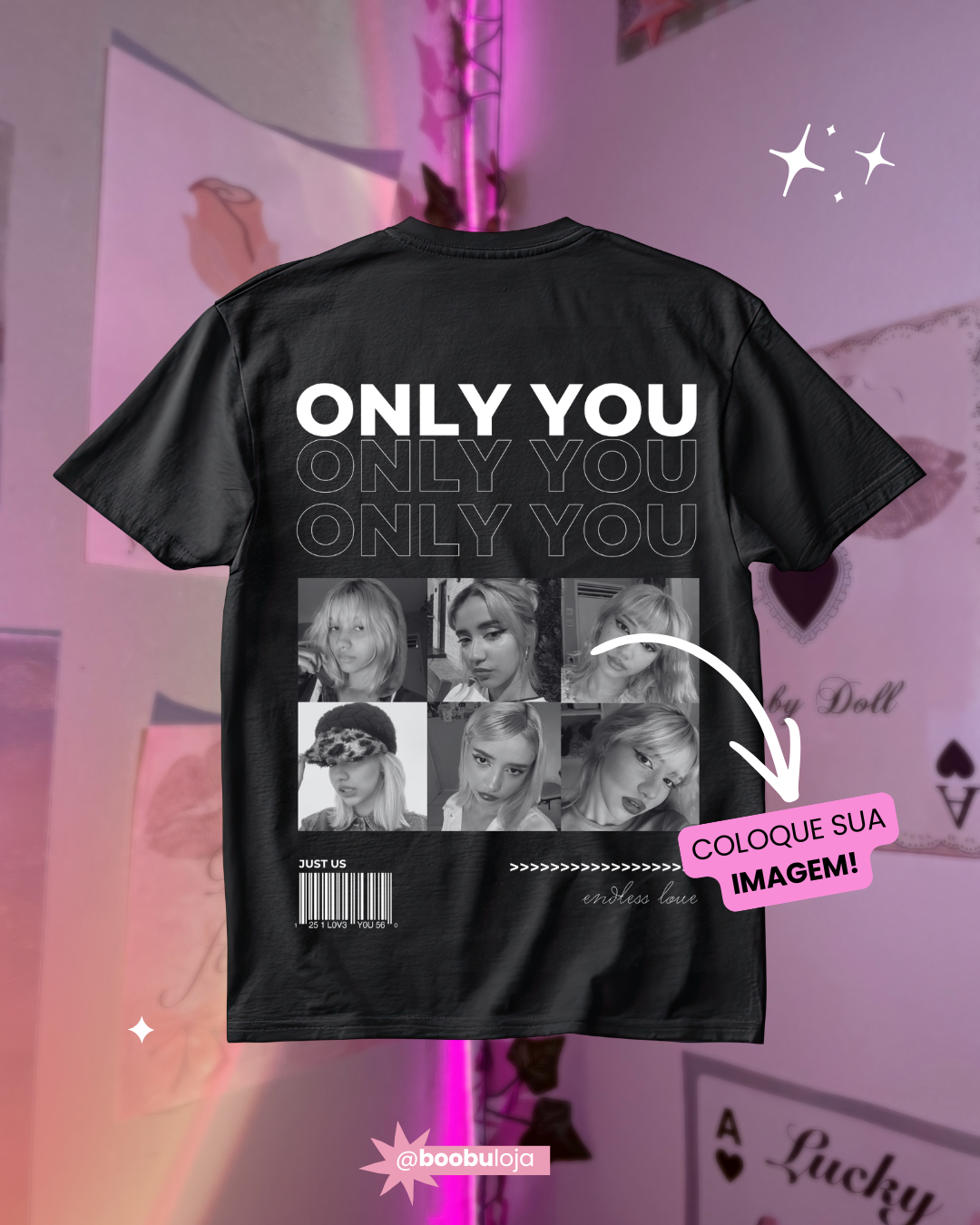Camisa ONLY YOU personalizável  oversized