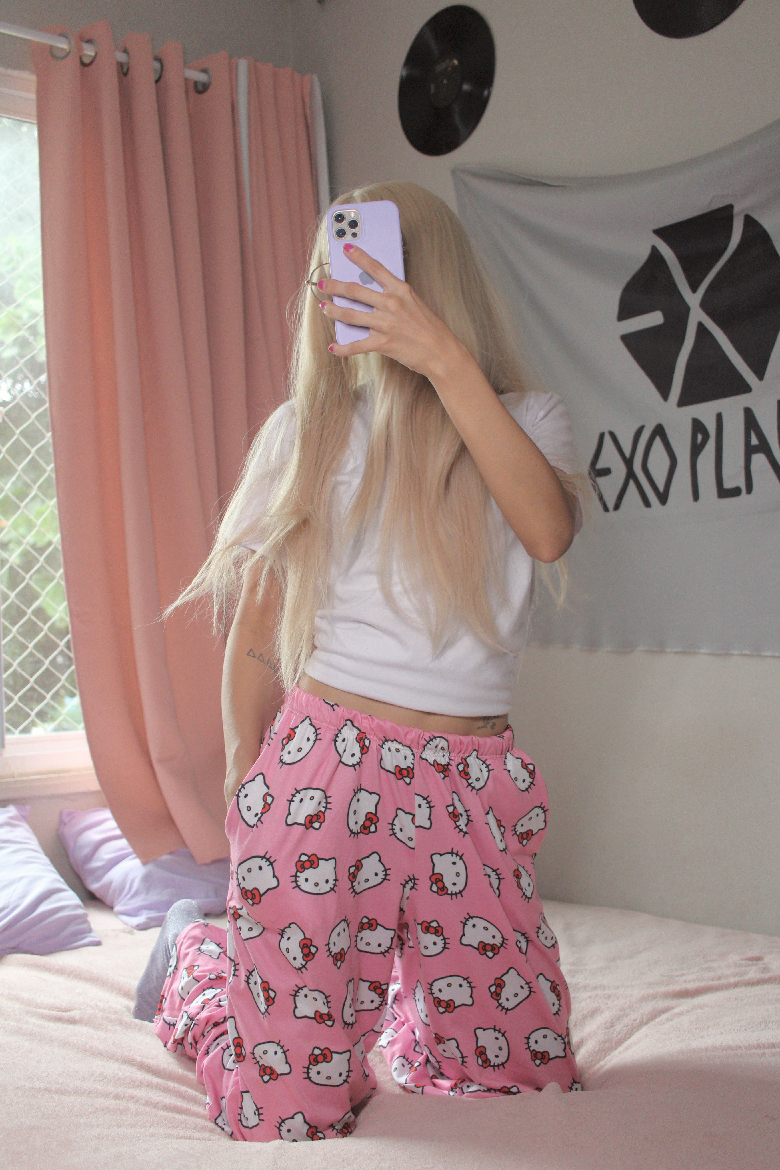 Hello Kitty Rosa calça