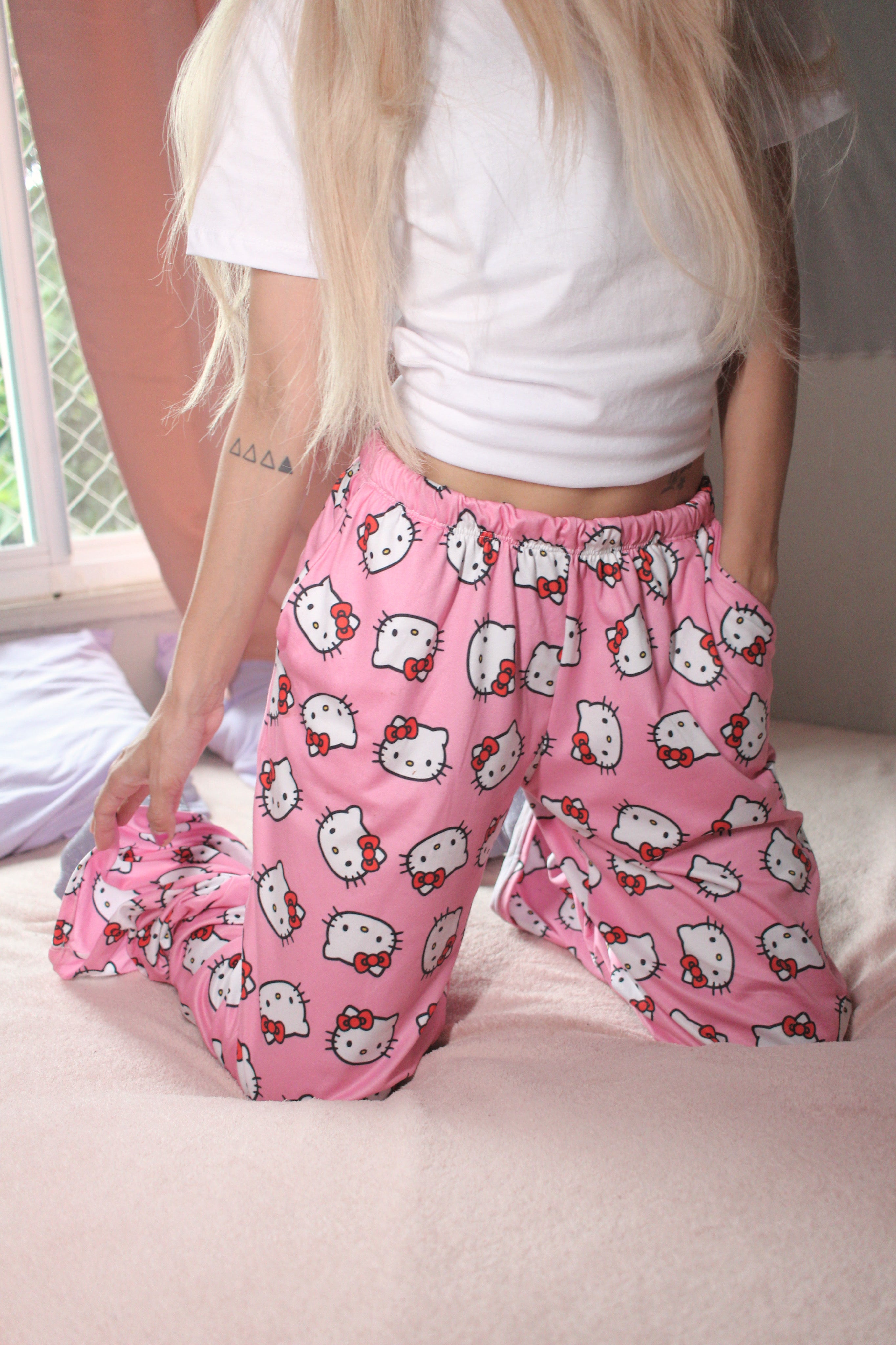 Hello Kitty Rosa calça