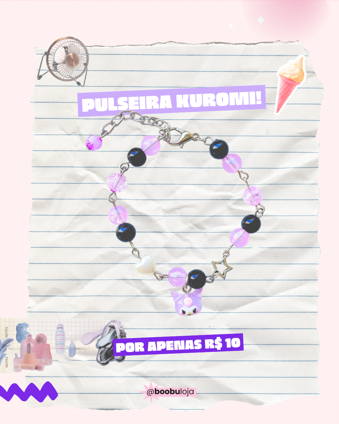 Pulseira Kuromi