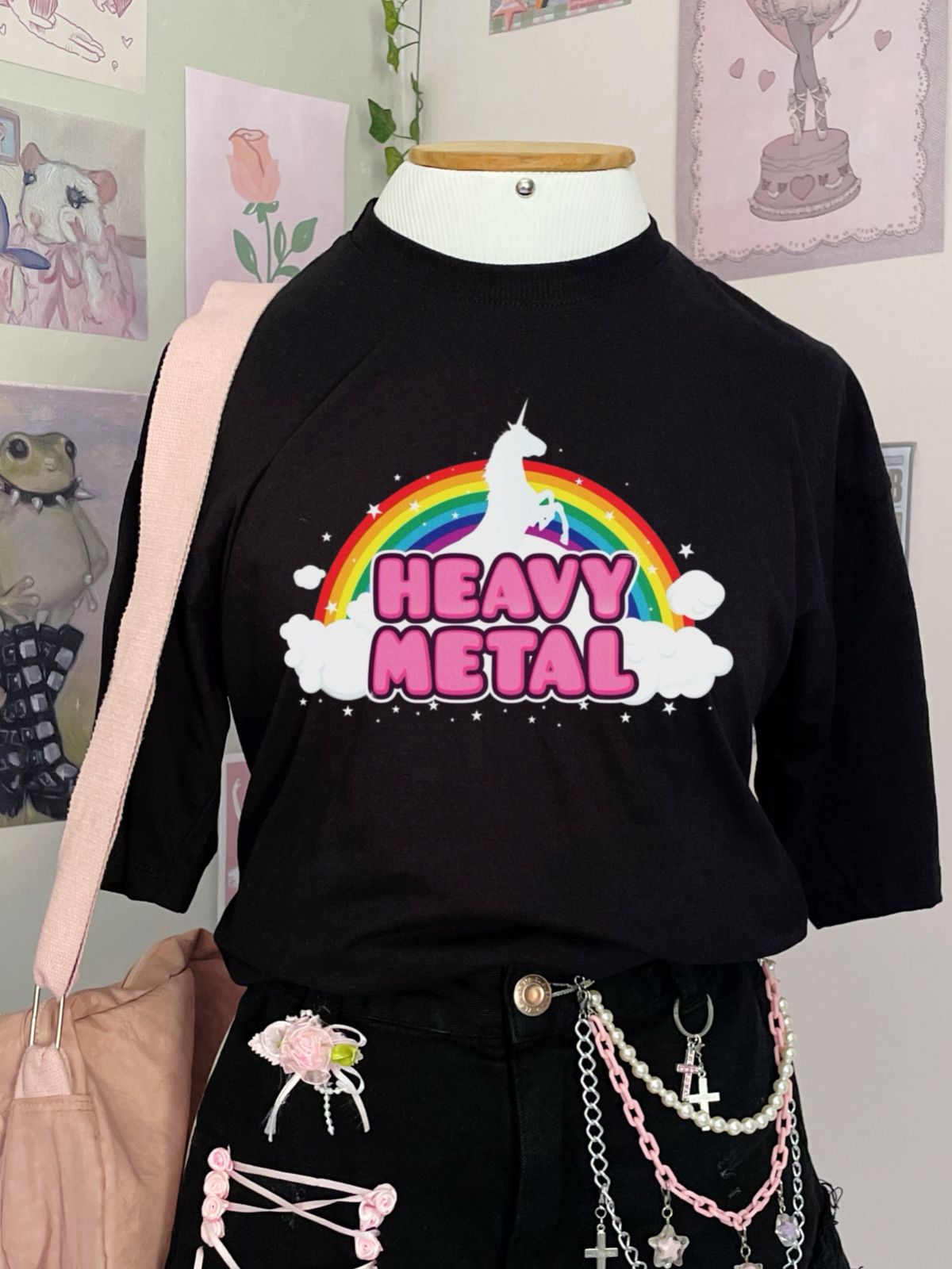 Oversized Unicórnio Heavy Metal