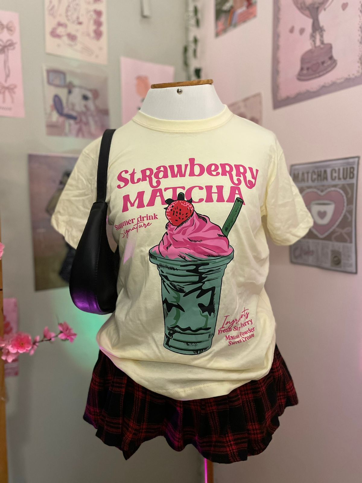 STRAWBERRY MATCHA BABY LOOK