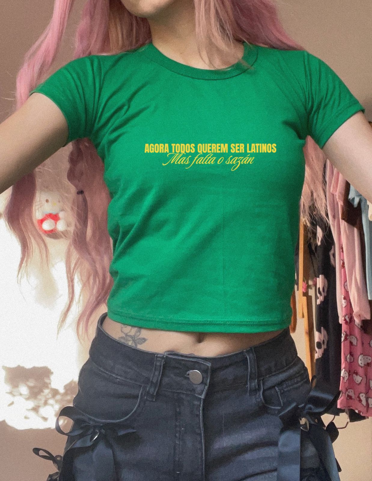 Agora todos querem ser latinos baby tee