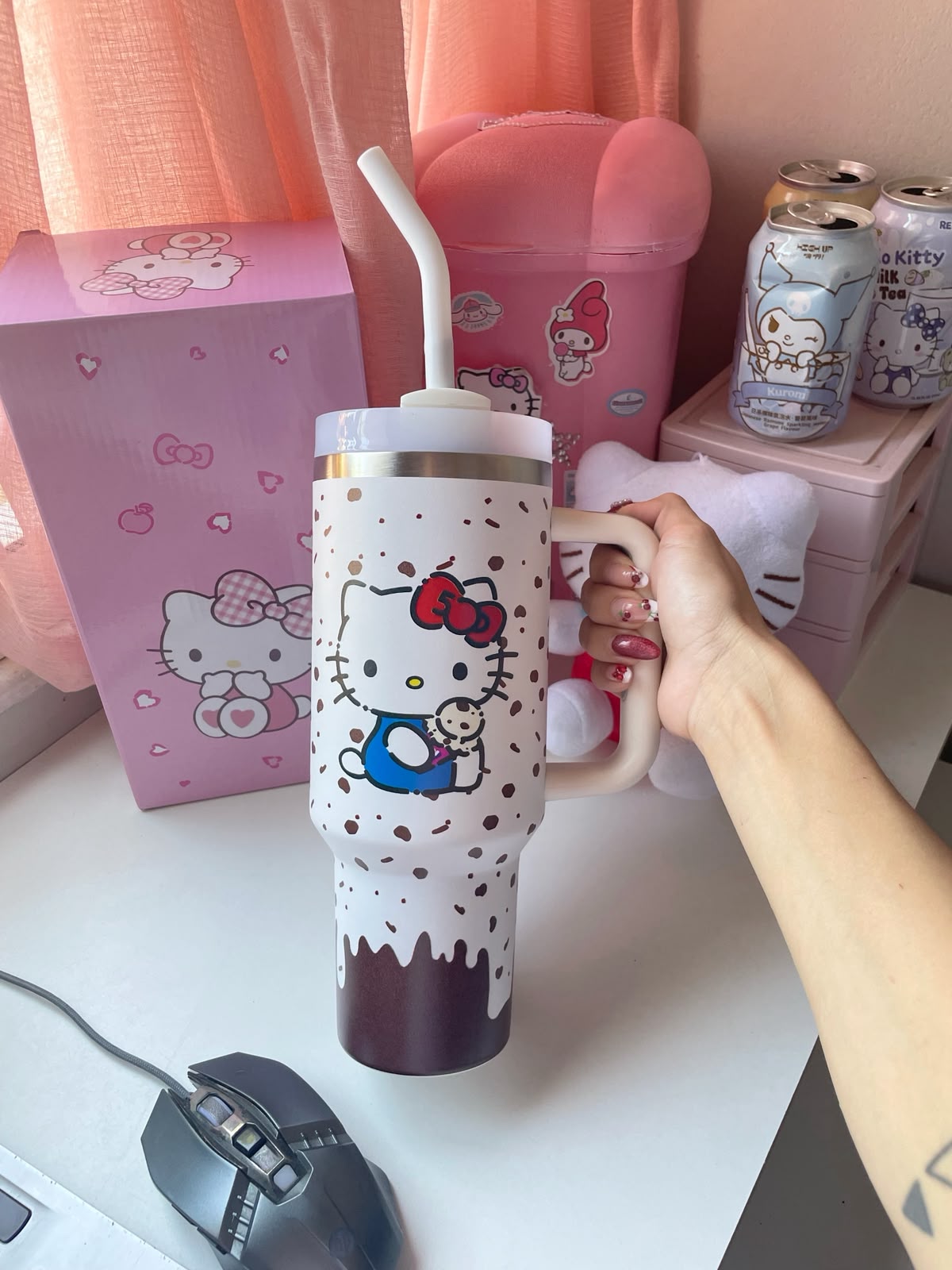 Copo garrafa Térmico hello kitty chocolate