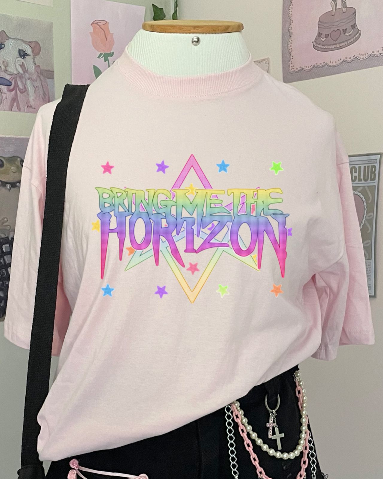 Oversized rosa Bring me the horizon