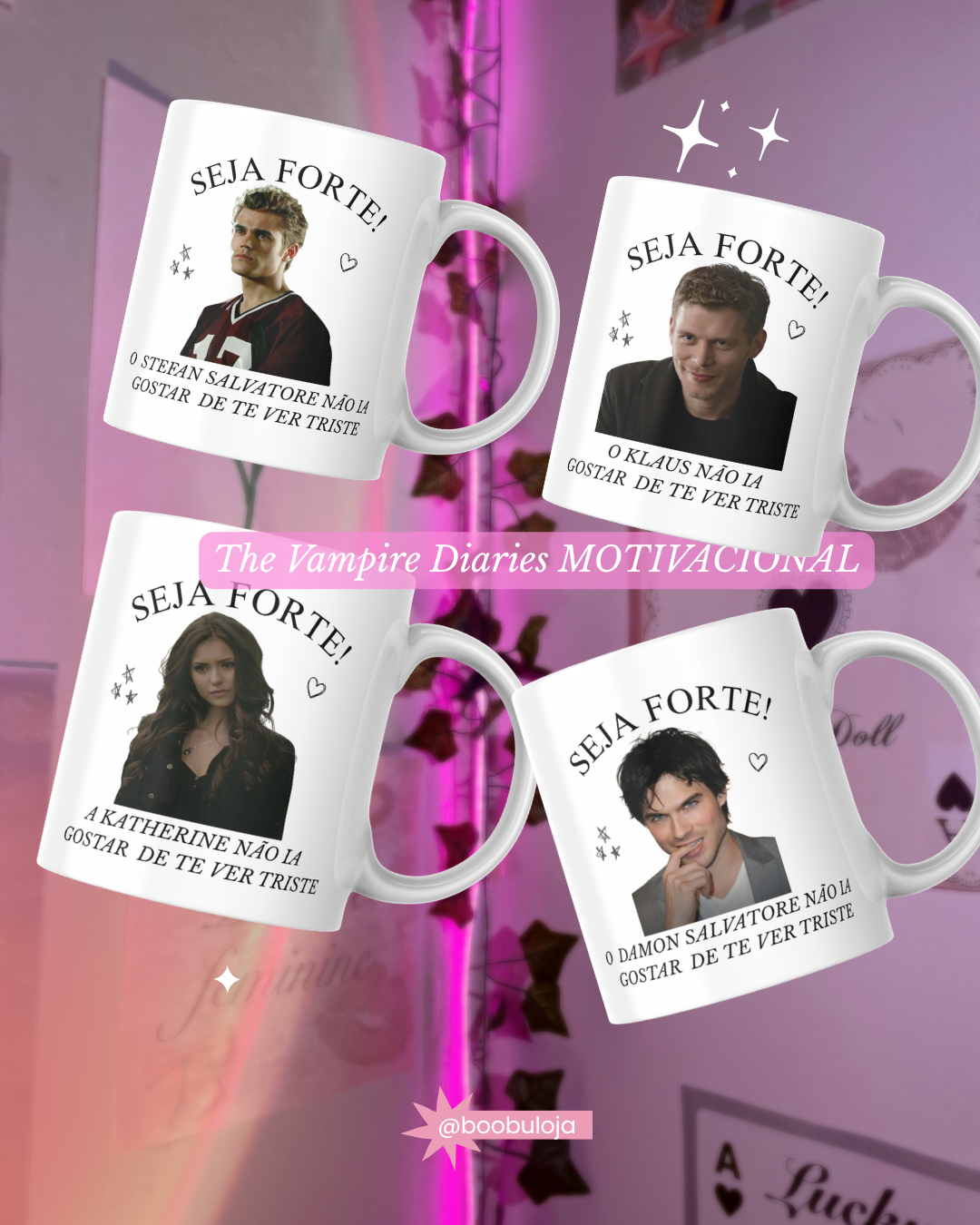 Caneca Diários de um Vampiro Motivacional