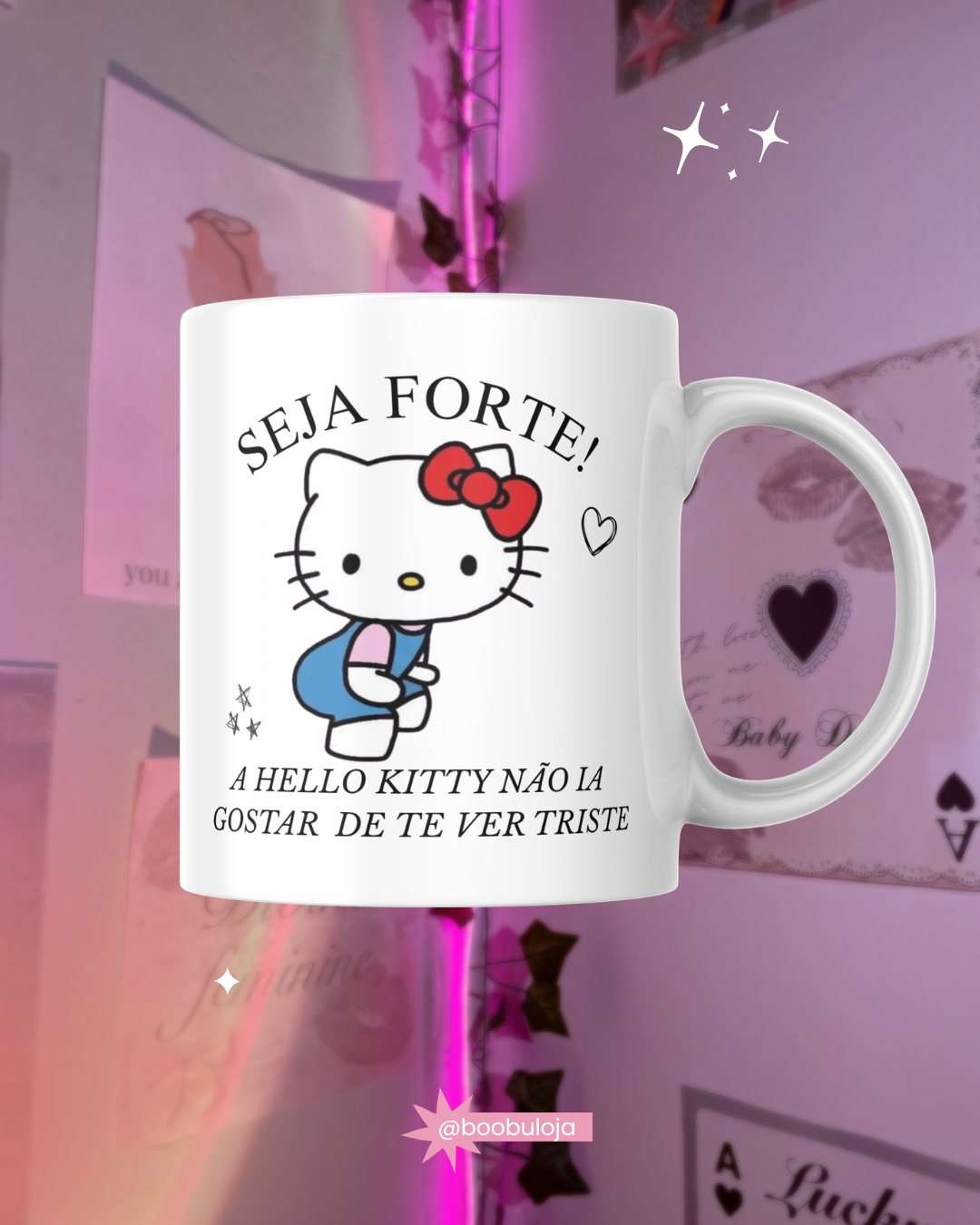 Motivacional Hello Kitty caneca