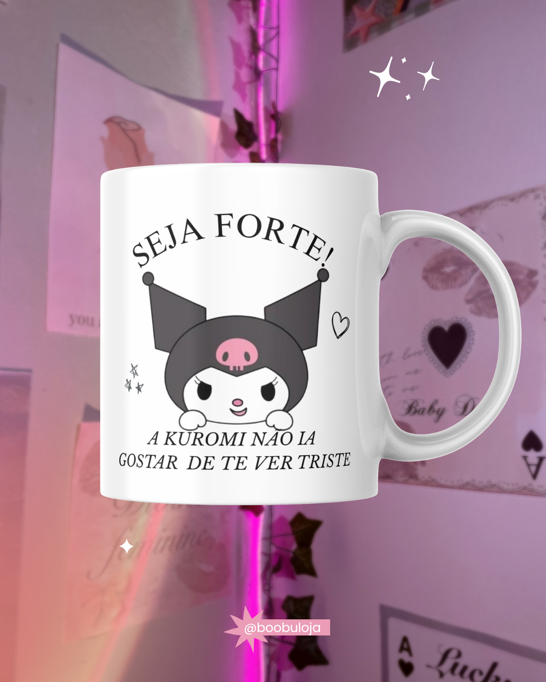 Motivacional Kuromi caneca