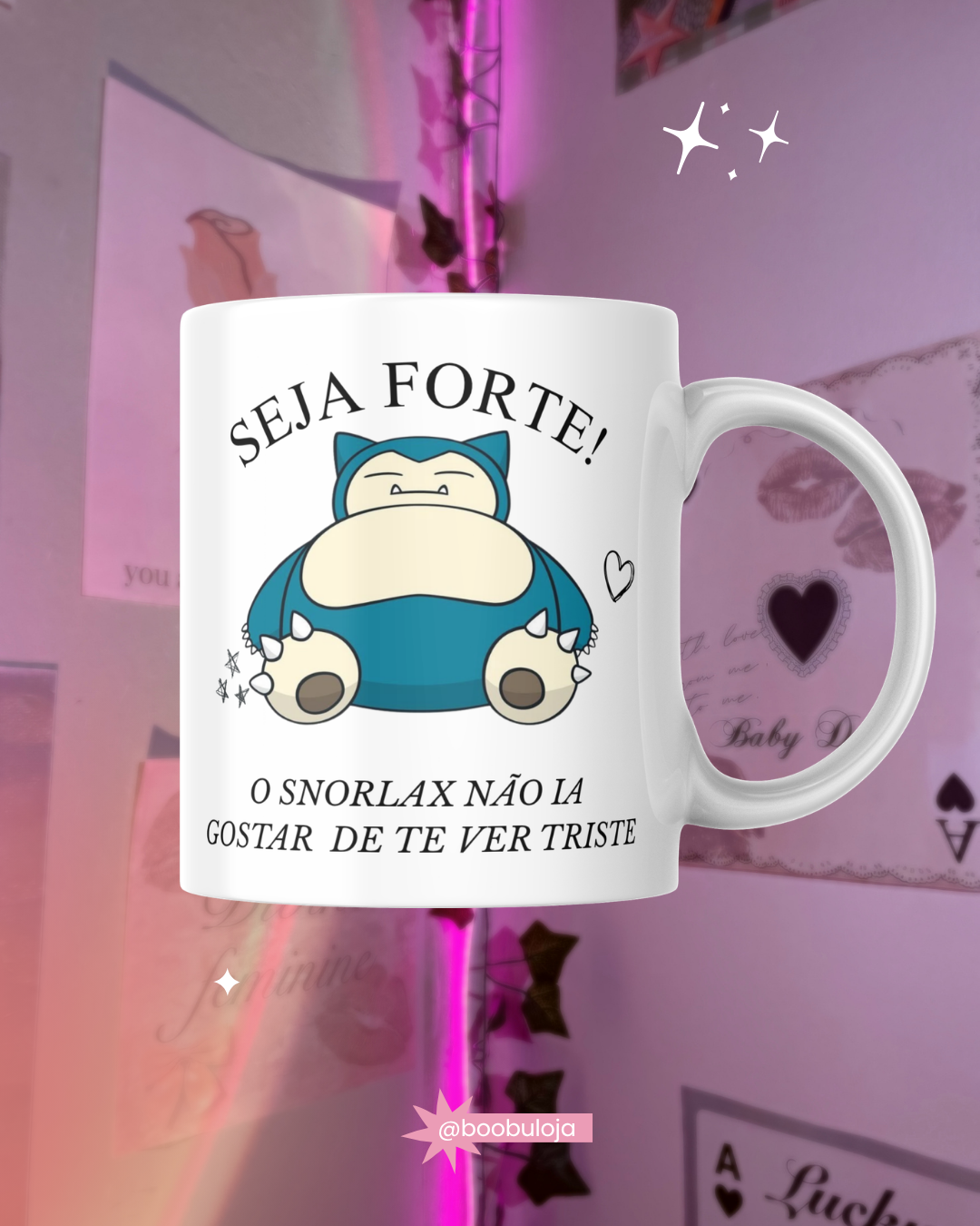 Caneca motivacional snorlax