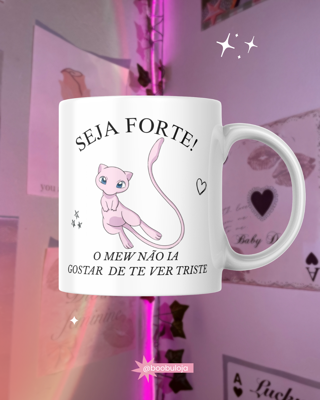 Caneca motivacional mew