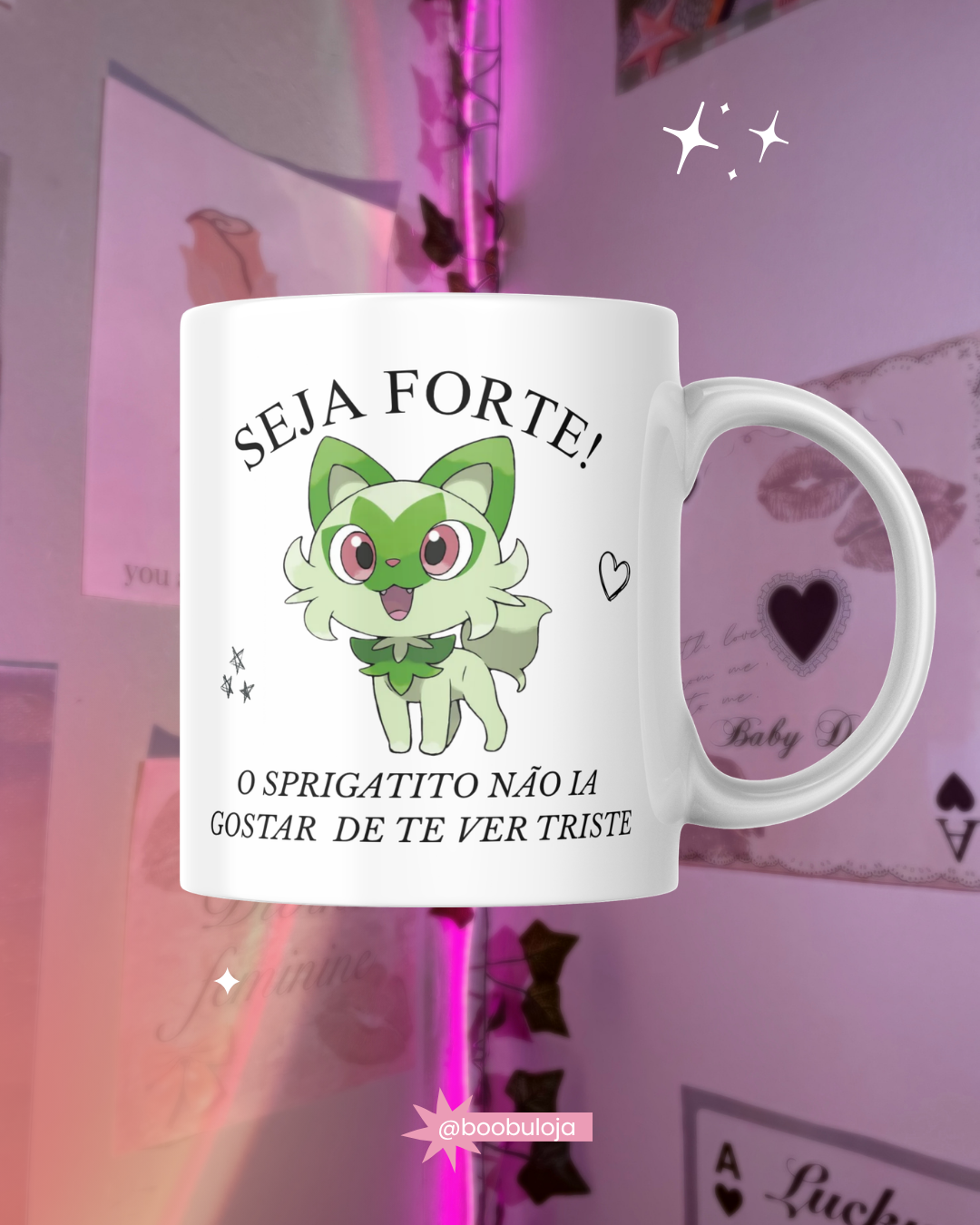 Caneca motivacional sprigatito