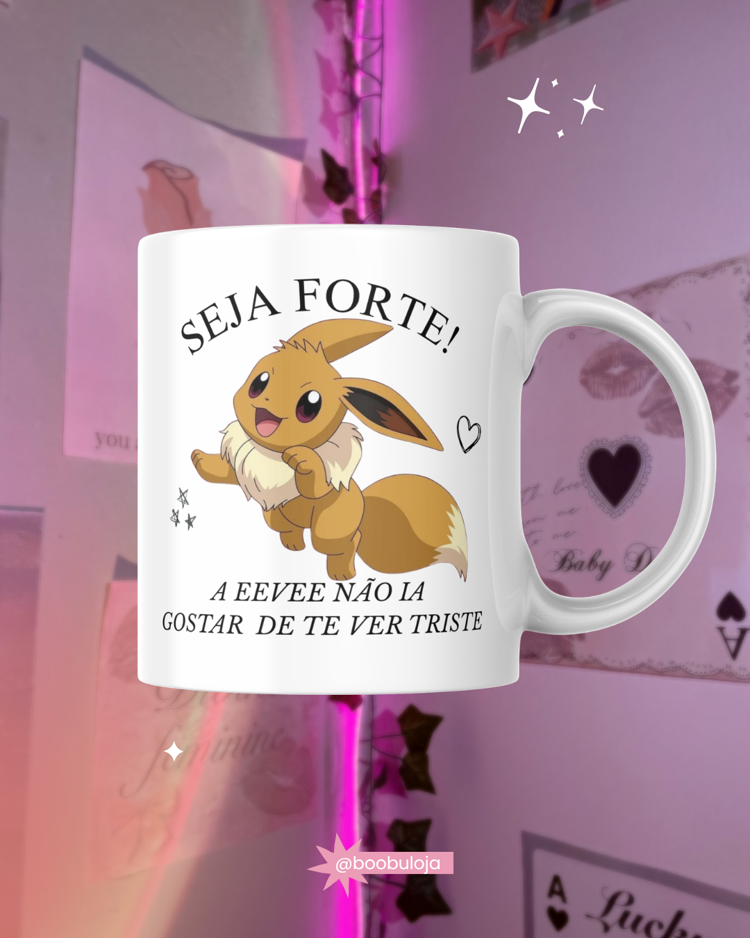 Caneca motivacional eevee