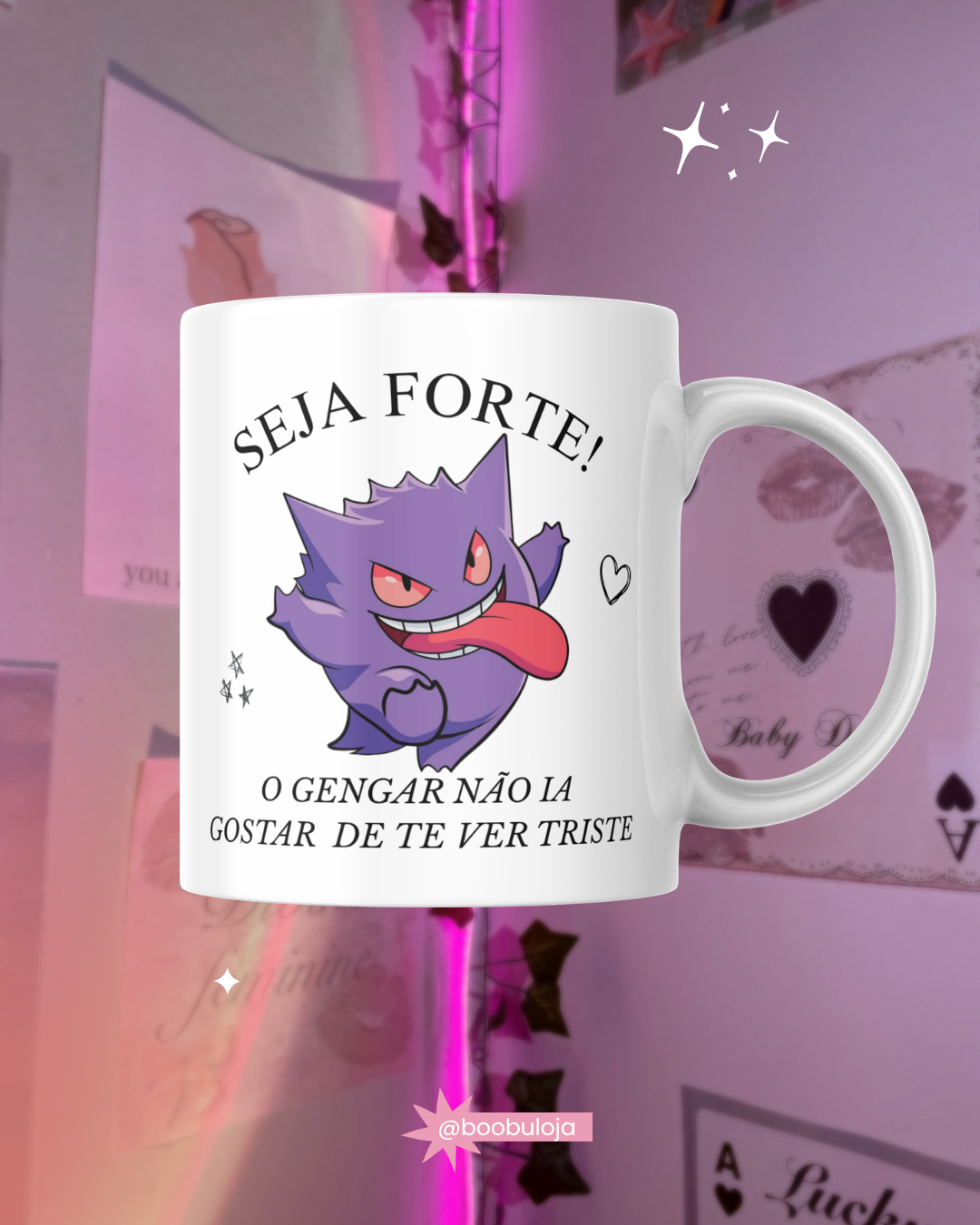 Caneca motivacional gengar