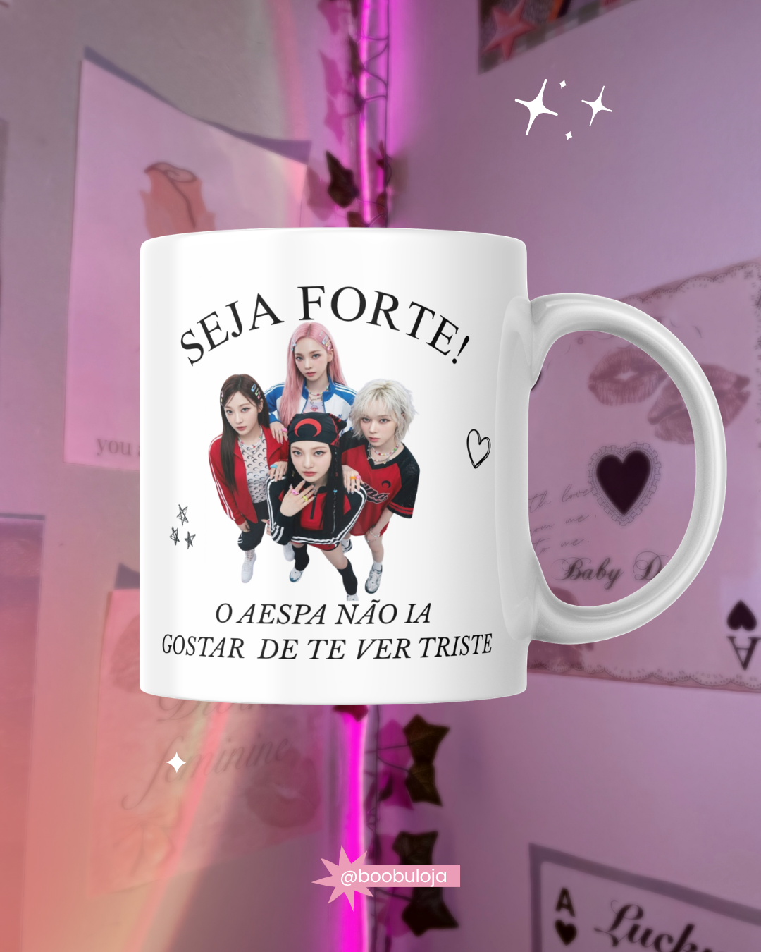 Caneca motivacional aespa