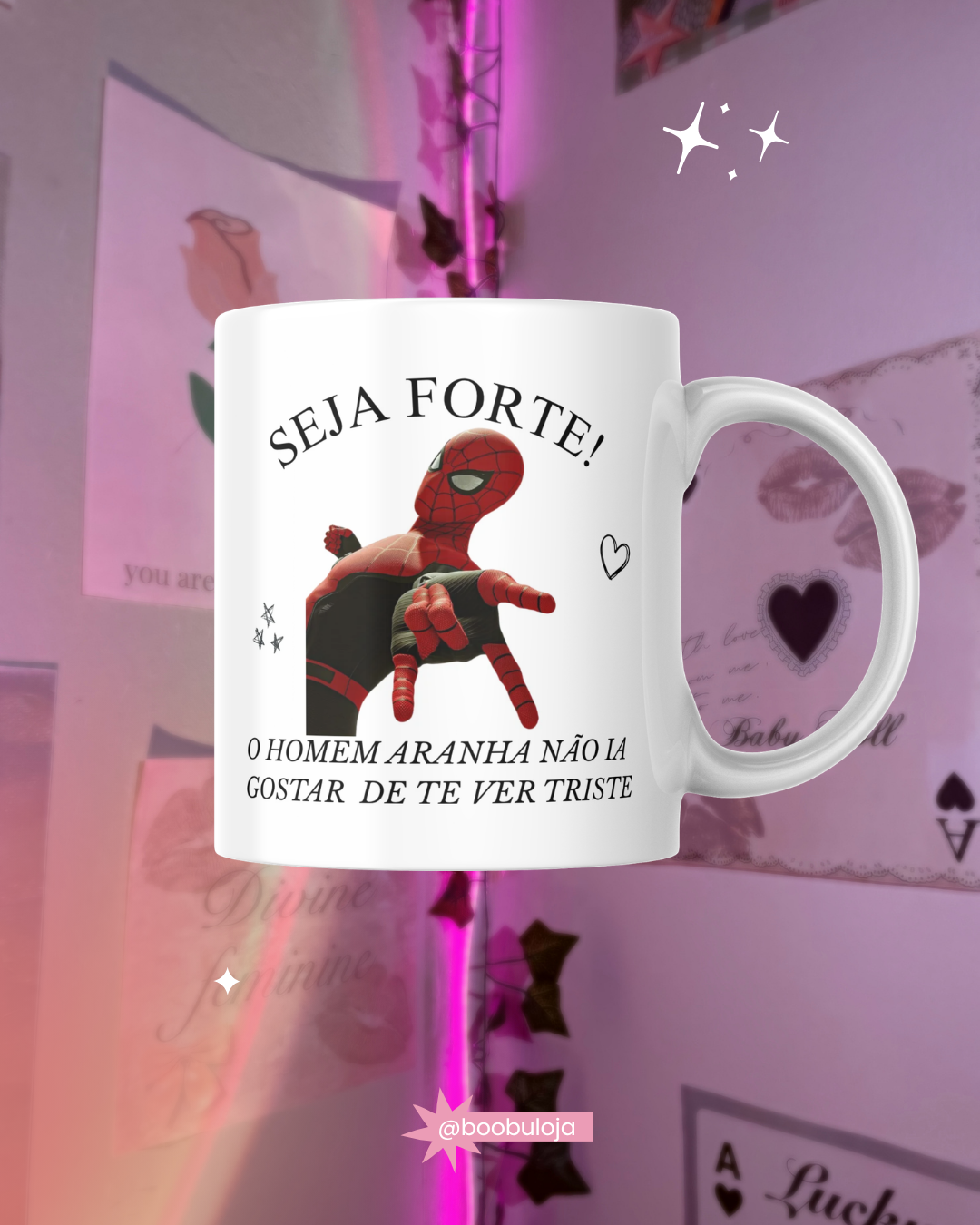 Caneca motivacional homem aranha