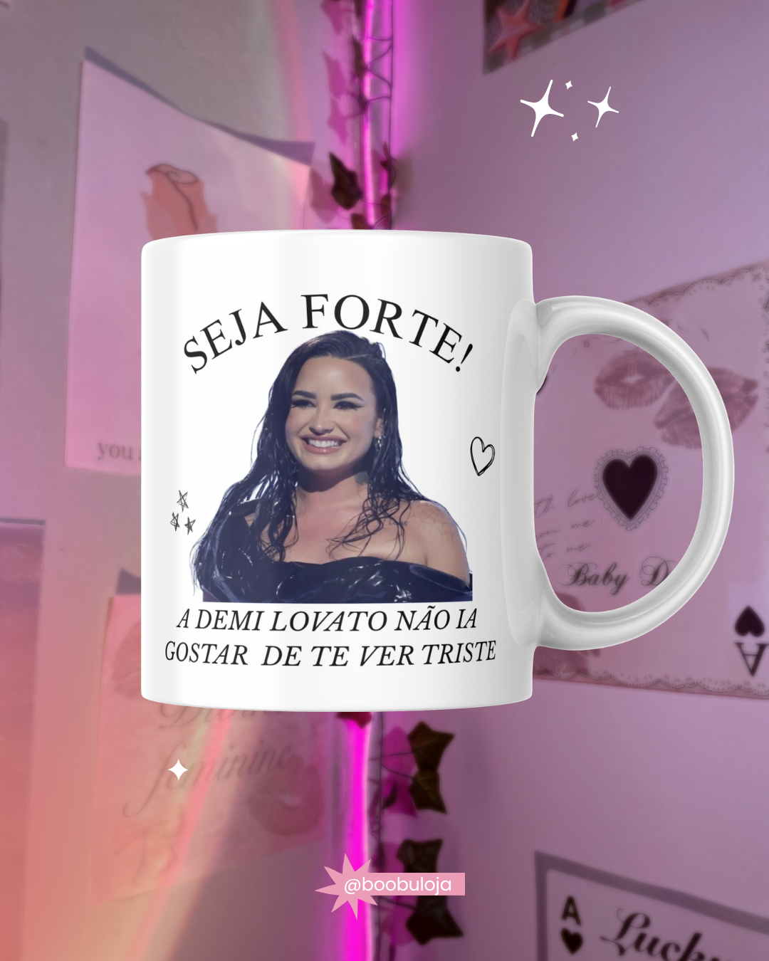 Caneca motivacional demi lovato