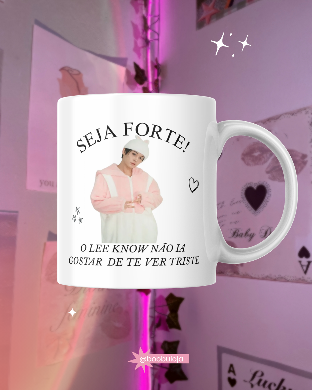 Caneca motivacional lee know